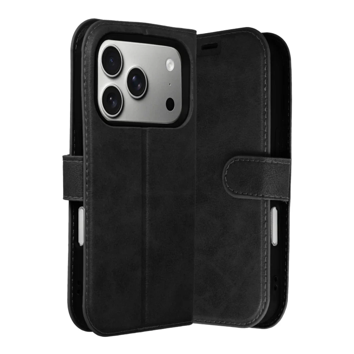 Apple iPhone 17 Pro Trend S Plus Kapaklı Kılıf - Siyah