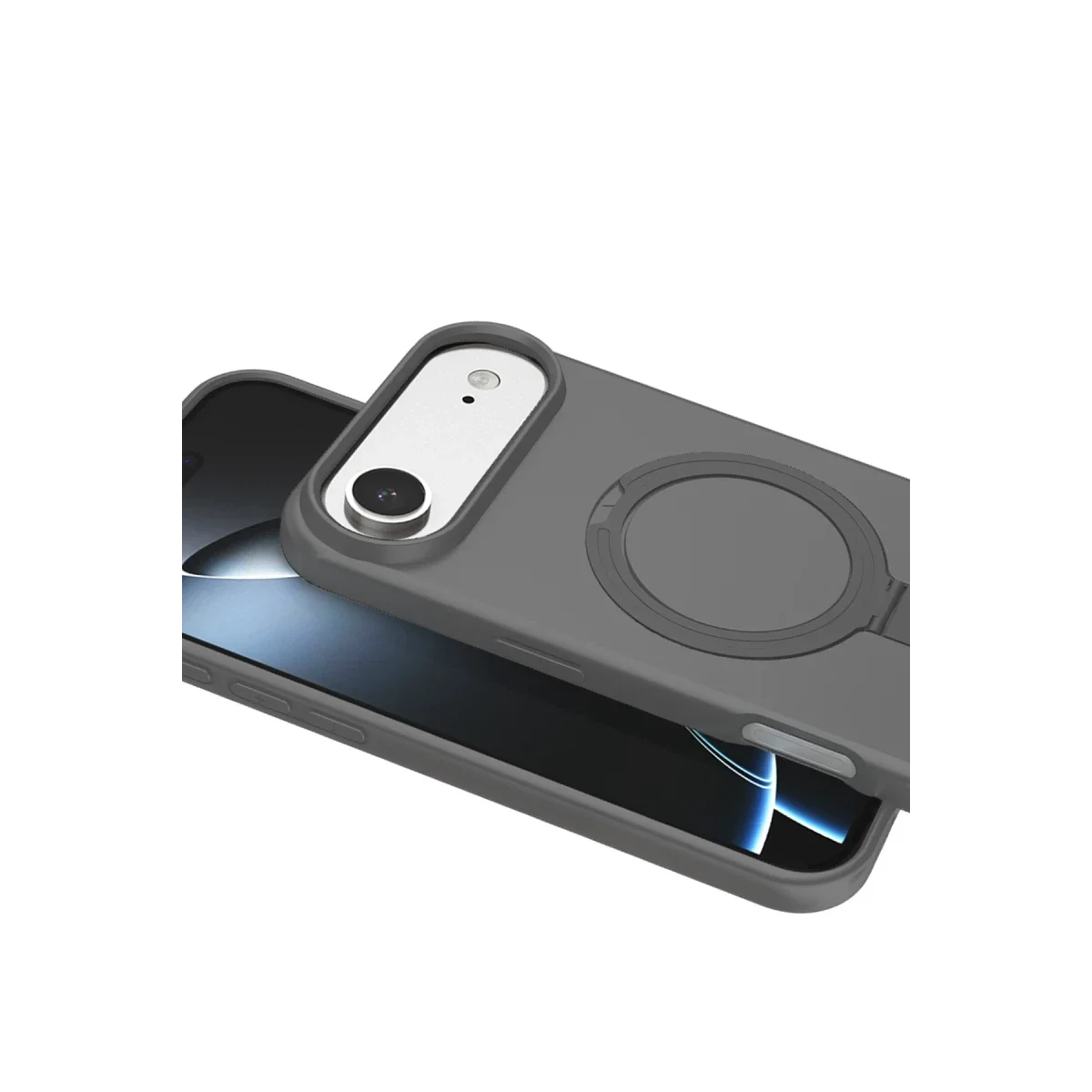 Apple iPhone 17 Air Regal Magsafe Standlı Kapak - Titan Gri görsel 2