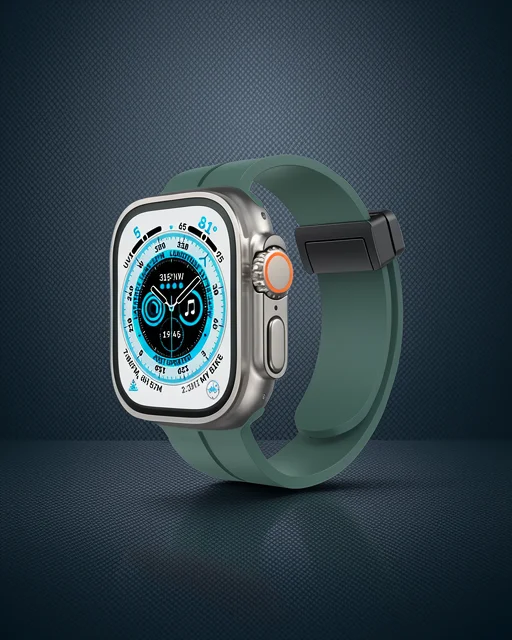 Apple Watch 38mm Kr412 Elegance Stylısh Kordon (saat Değildir) - Koyu Yeşil