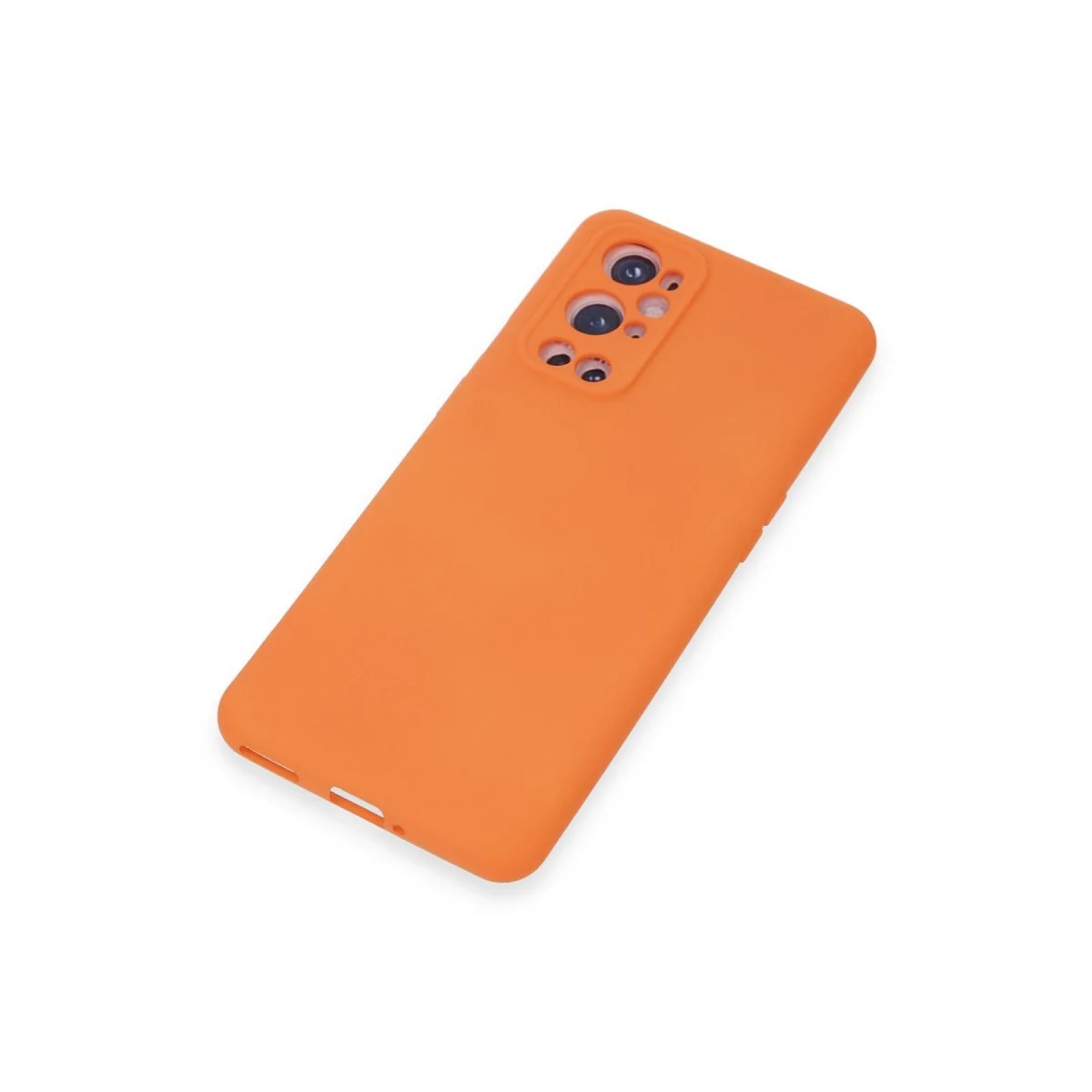 One Plus 9 Pro Kılıf Nano İçi Kadife Silikon - Turuncu görsel 4