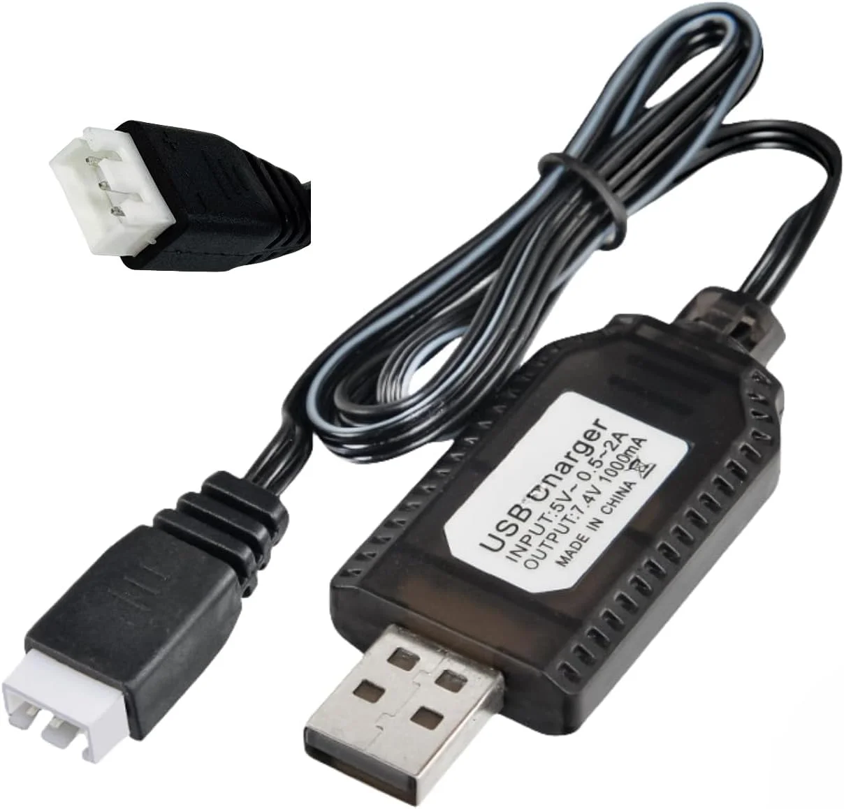 7.4V Li-ion SM-3P Soket Drone Bataryası USB Şarj Kablosu