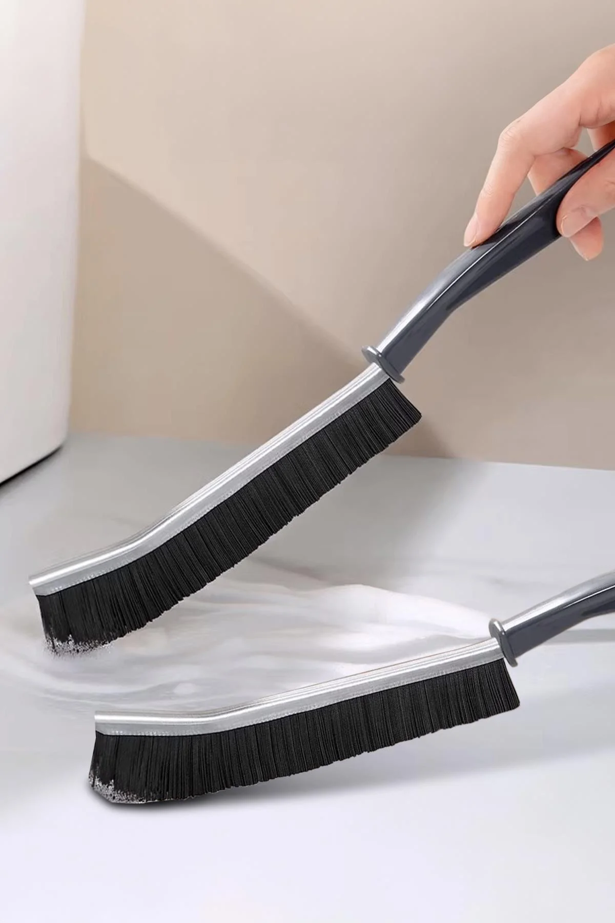 2 Li Çok Amaçlı Tezlik Fırçası & Derz Fırçası & Mutfak Banyo Tezlik Fırçası görsel 2