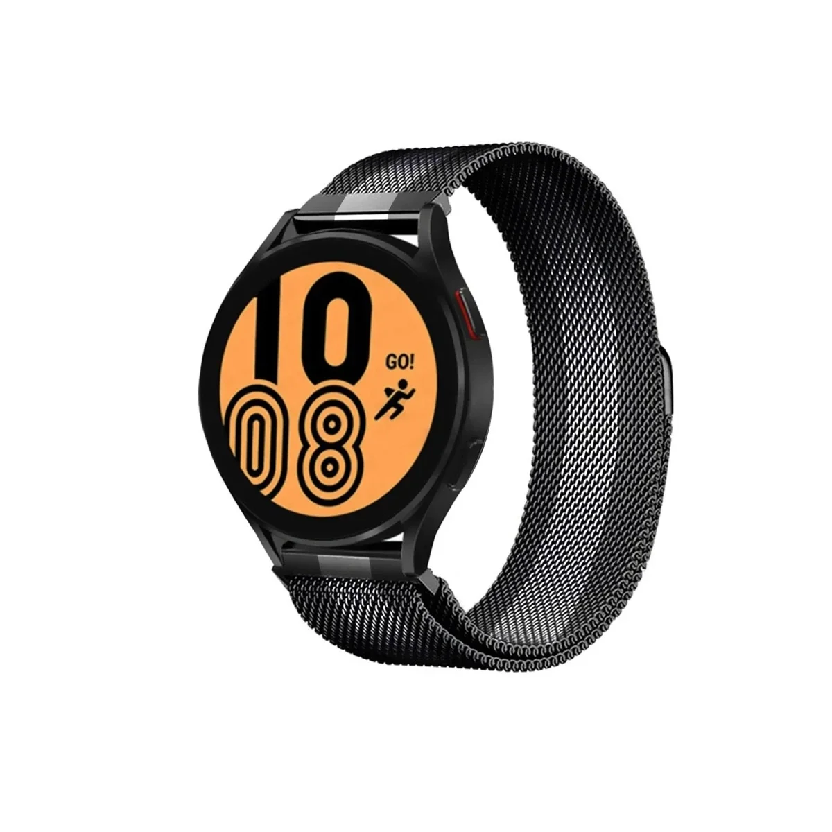 Watch 20mm Metal Mıknatıslı Kordon - Siyah-Beyaz