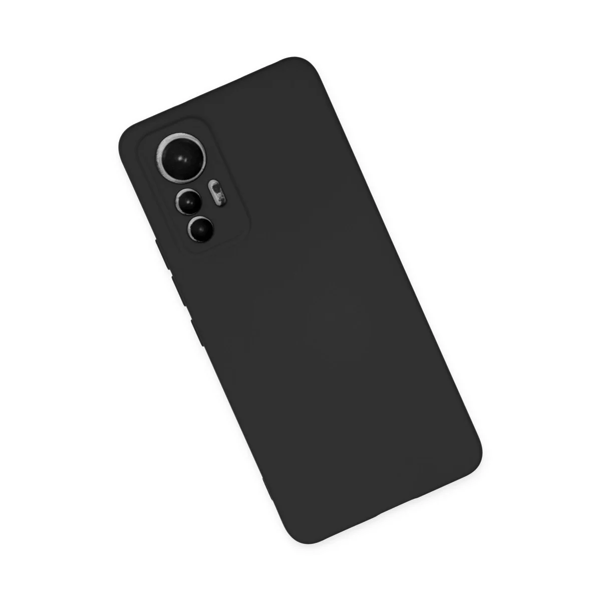 Xiaomi Mi 12 Lite Kılıf Nano İçi Kadife Silikon - Siyah görsel 3