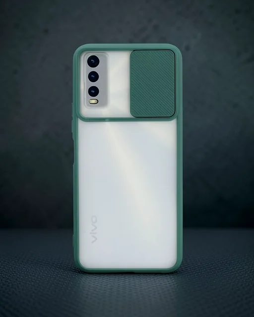 Vivo Y11s Kılıf Palm Buzlu Kamera Sürgülü Silikon - Yeşil