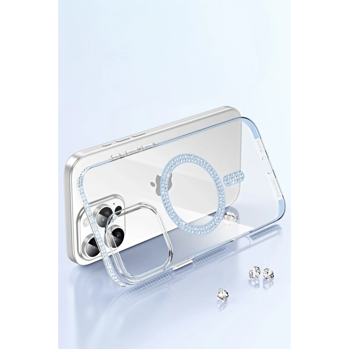 Joko Apple İphone 16 Pro Max Move Taşlı Magsafe Kapak - Lila görsel 3