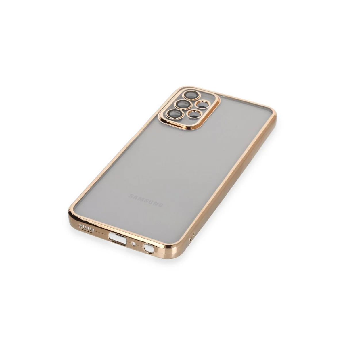 Samsung Galaxy A23 4g Kılıf Razer Lensli Silikon - Gold görsel 4