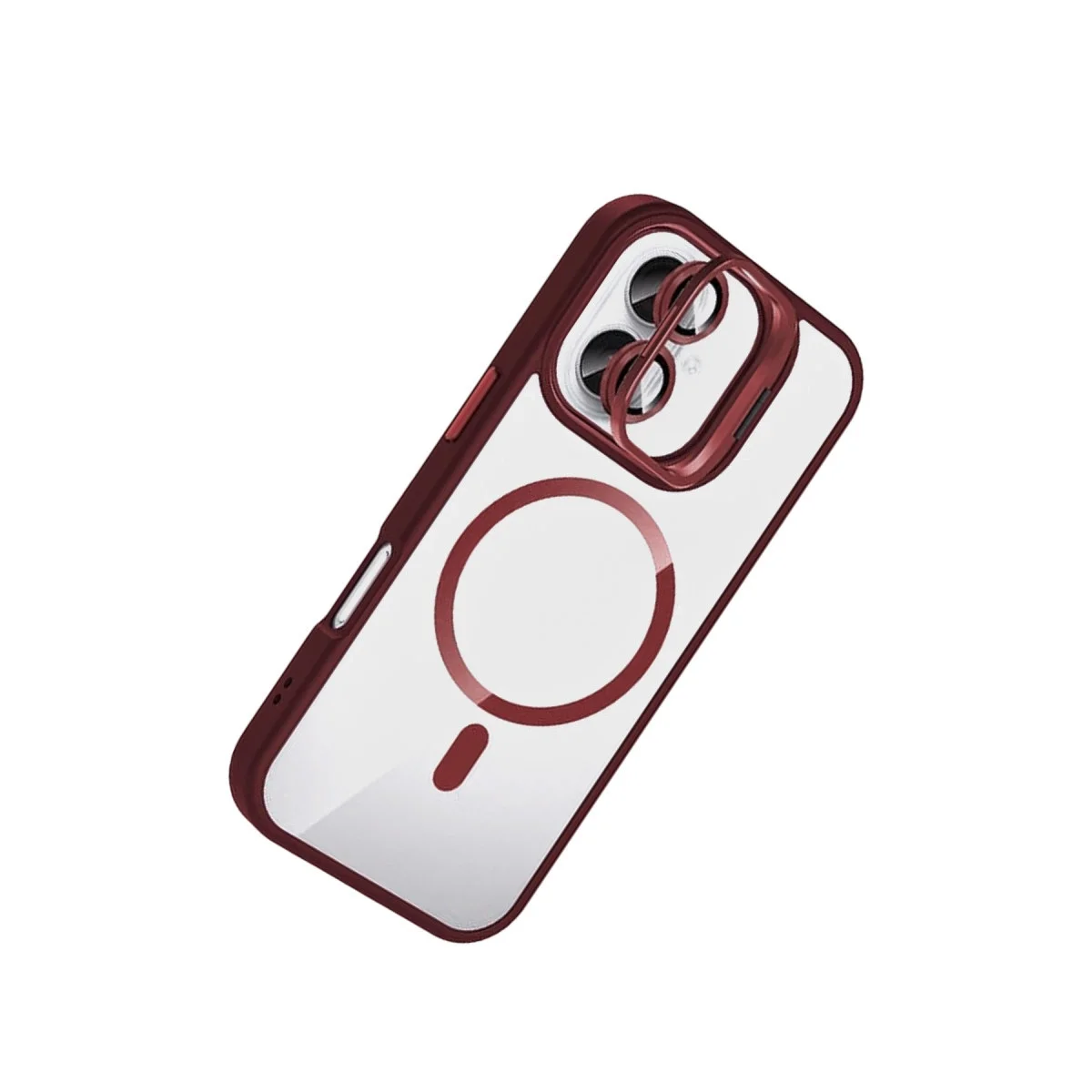 Joko Apple İphone 16 Plus Rem Lensli Magsafe Standlı Kapak - Bordo görsel 2