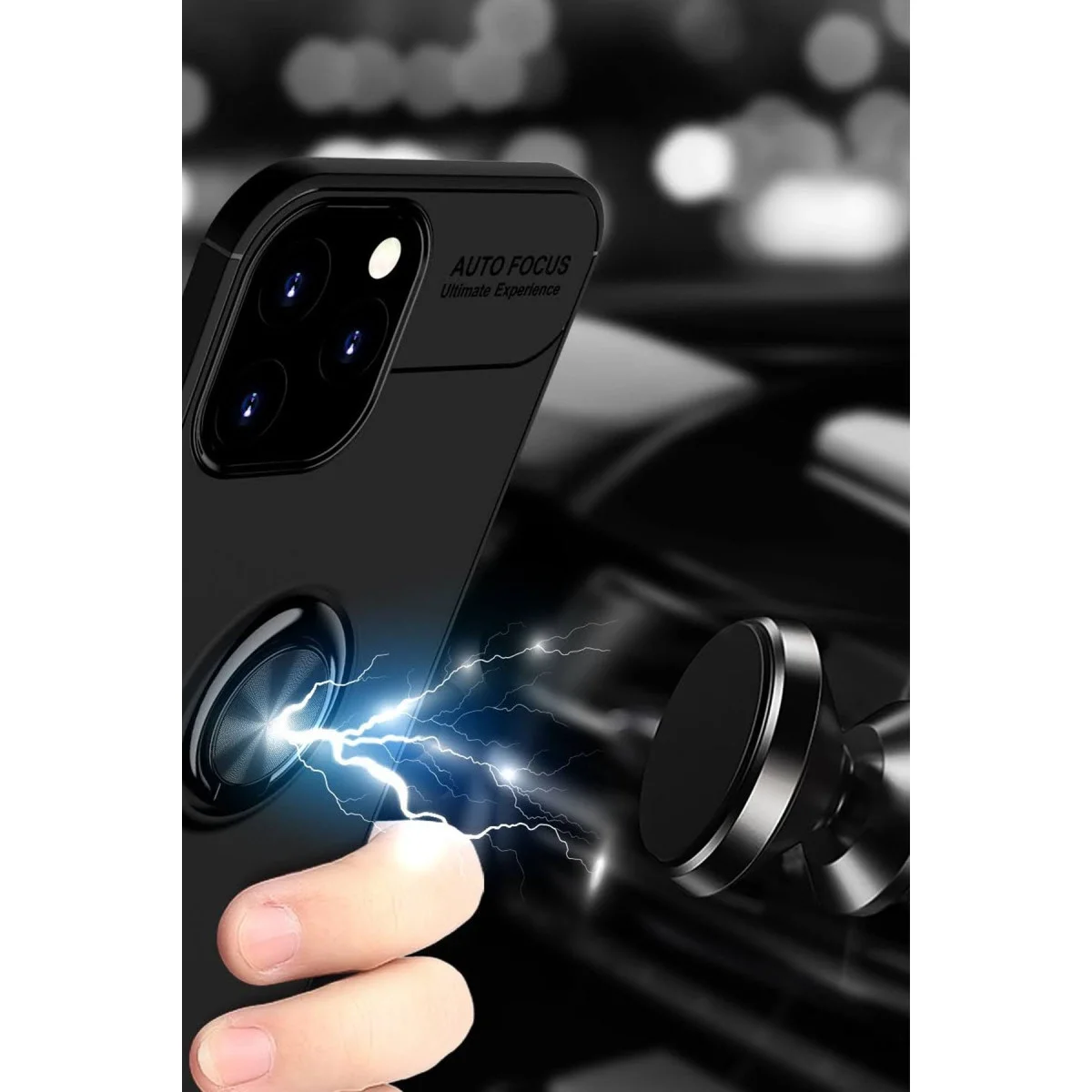 Apple İphone 12 Pro Max Kılıf Range Yüzüklü Silikon - Kırmızı görsel 4