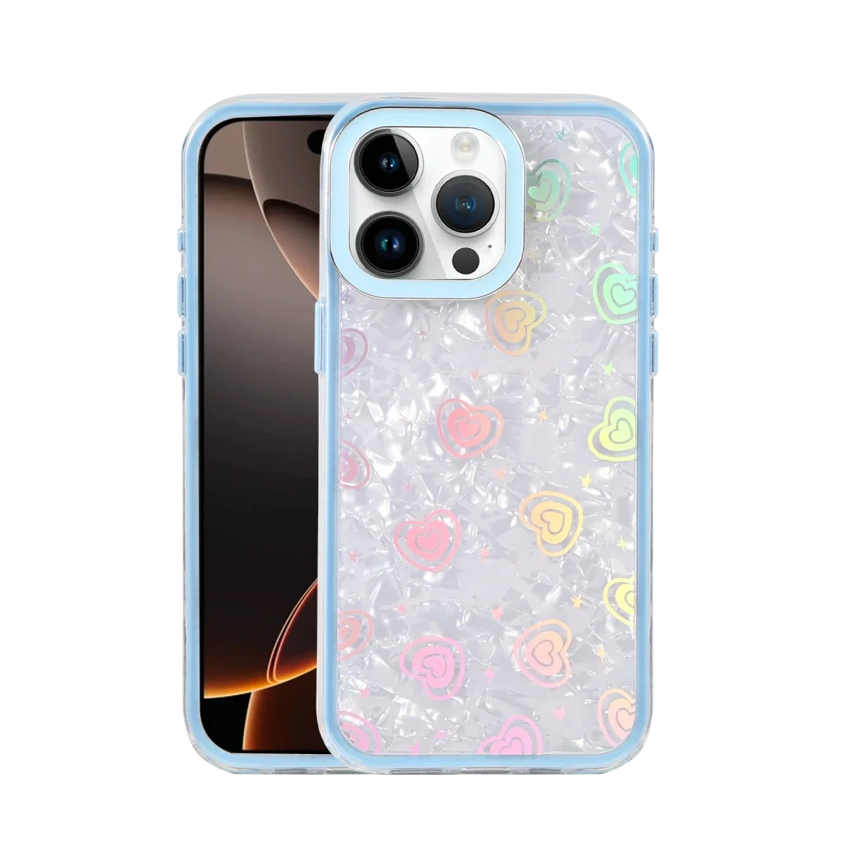 Apple iPhone 16 Pro Max Lumi Desenli Kapak - Mavi