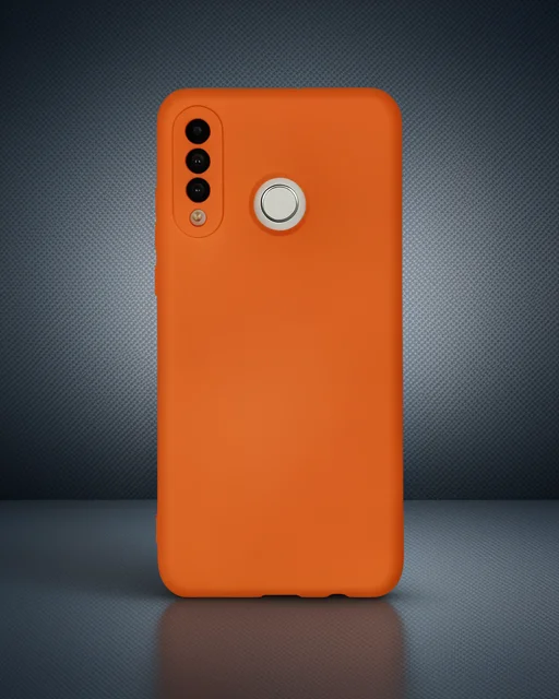 Huawei P30 Lite Kılıf Nano İçi Kadife Silikon - Turuncu