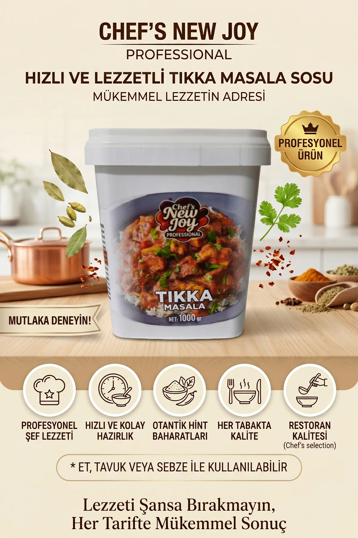 Tikka Masala 1000 gr Tıkka Masala Sos Tozu görsel 3
