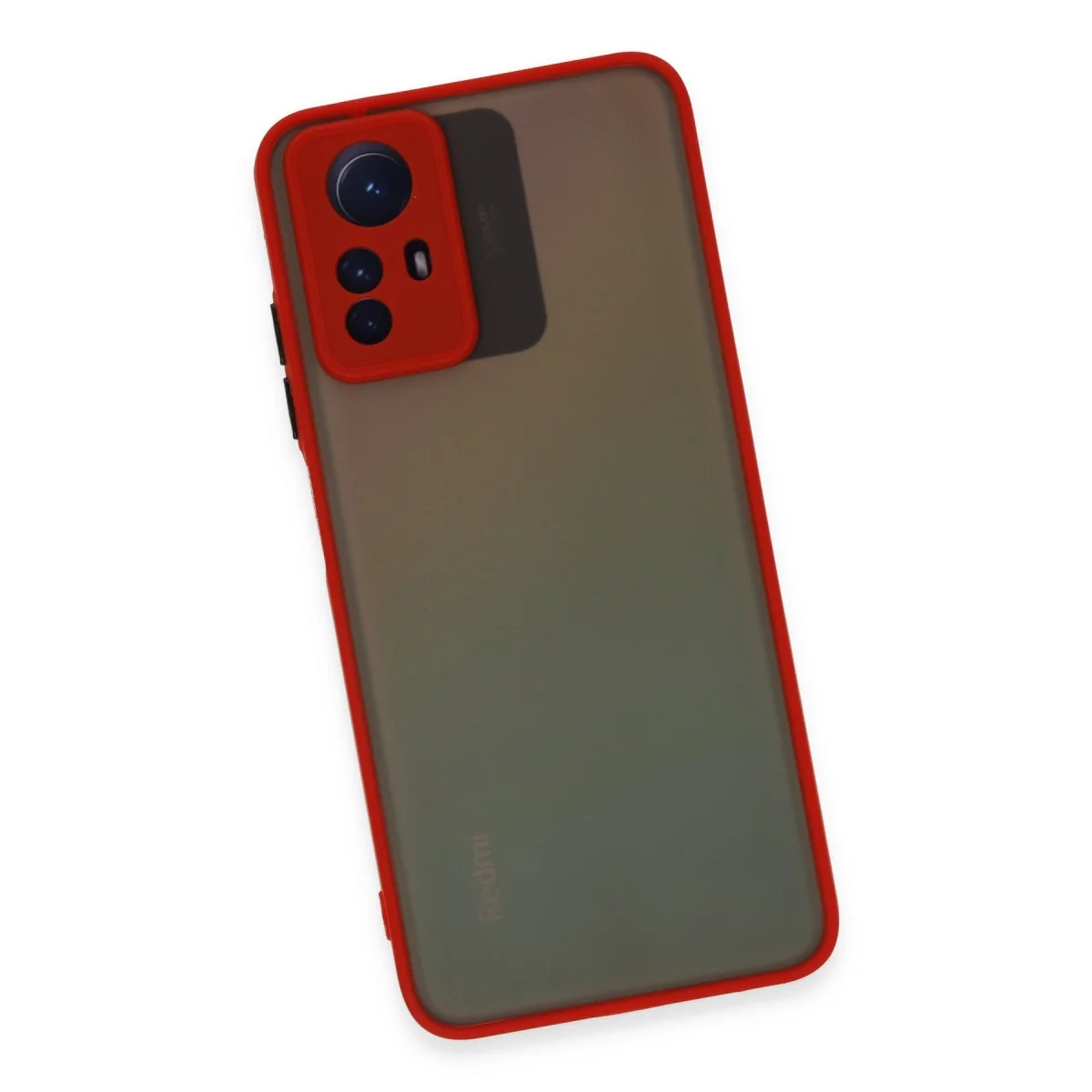 Xiaomi Redmi Note 12s Kılıf Montreal Silikon Kapak - Kırmızı görsel 4
