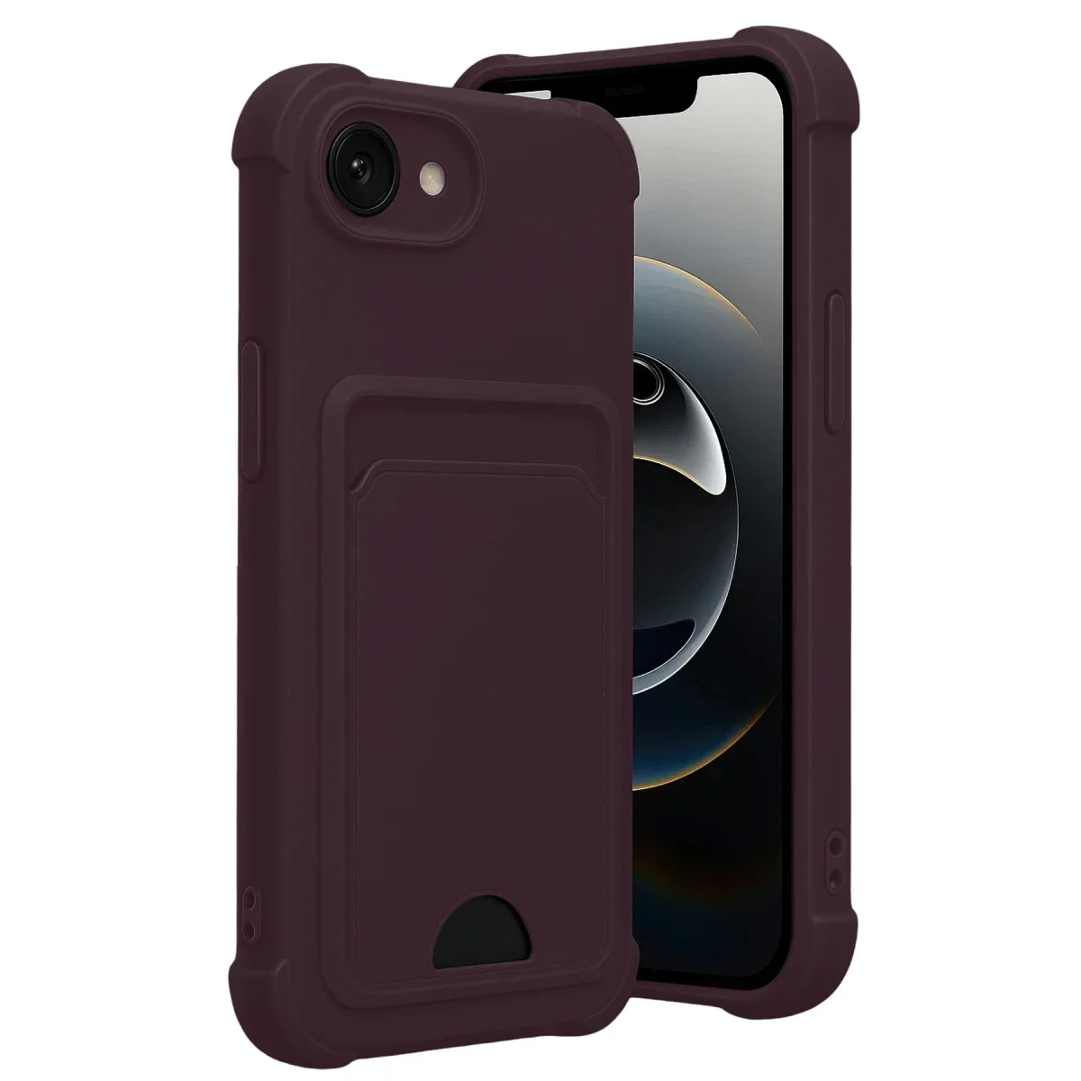 Apple iPhone 16E Kelvin Kartvizitli Silikon - Derin Mor görsel 3