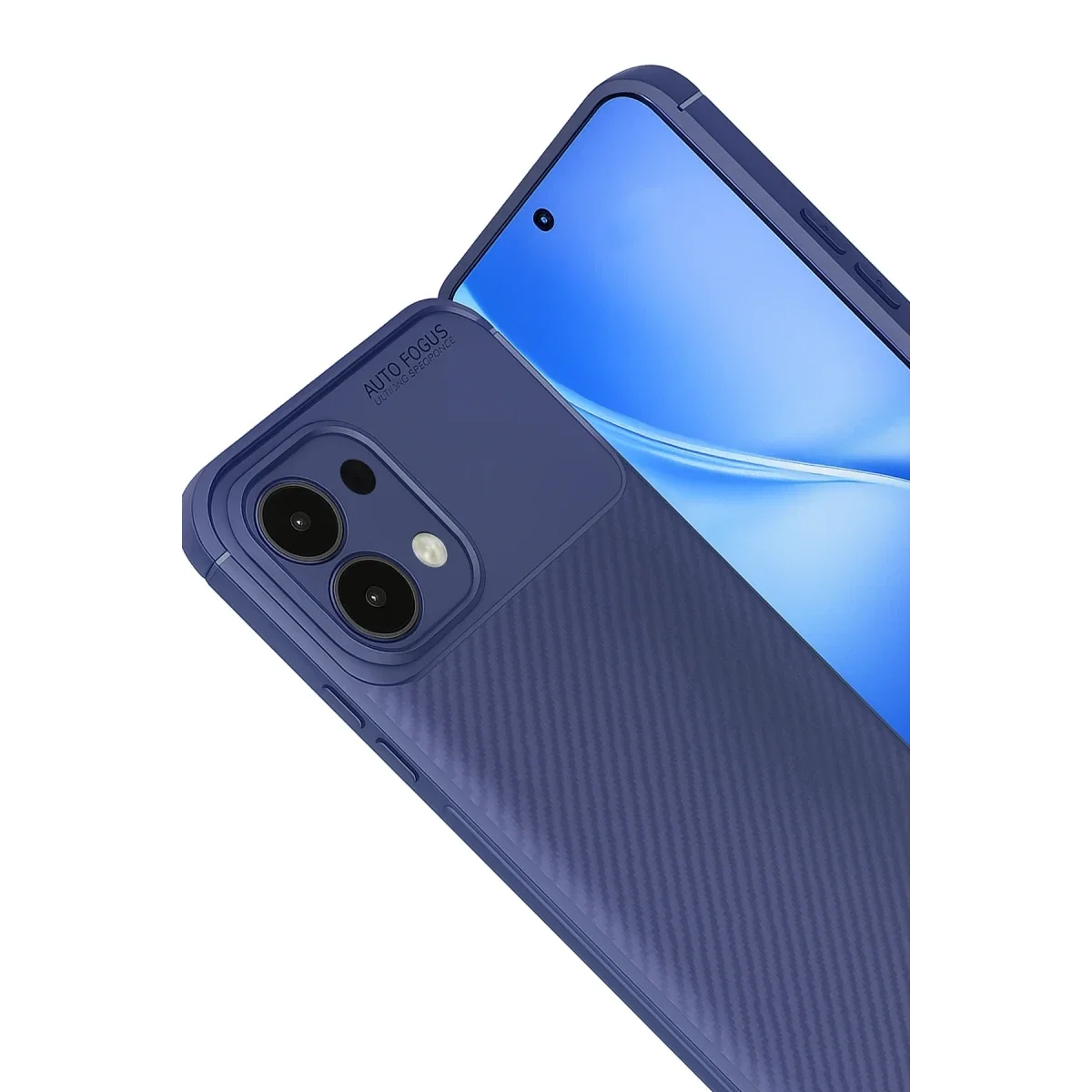 Oppo A6 Pro 4G Auto Focus Karbon Kapak - Lacivert görsel 2