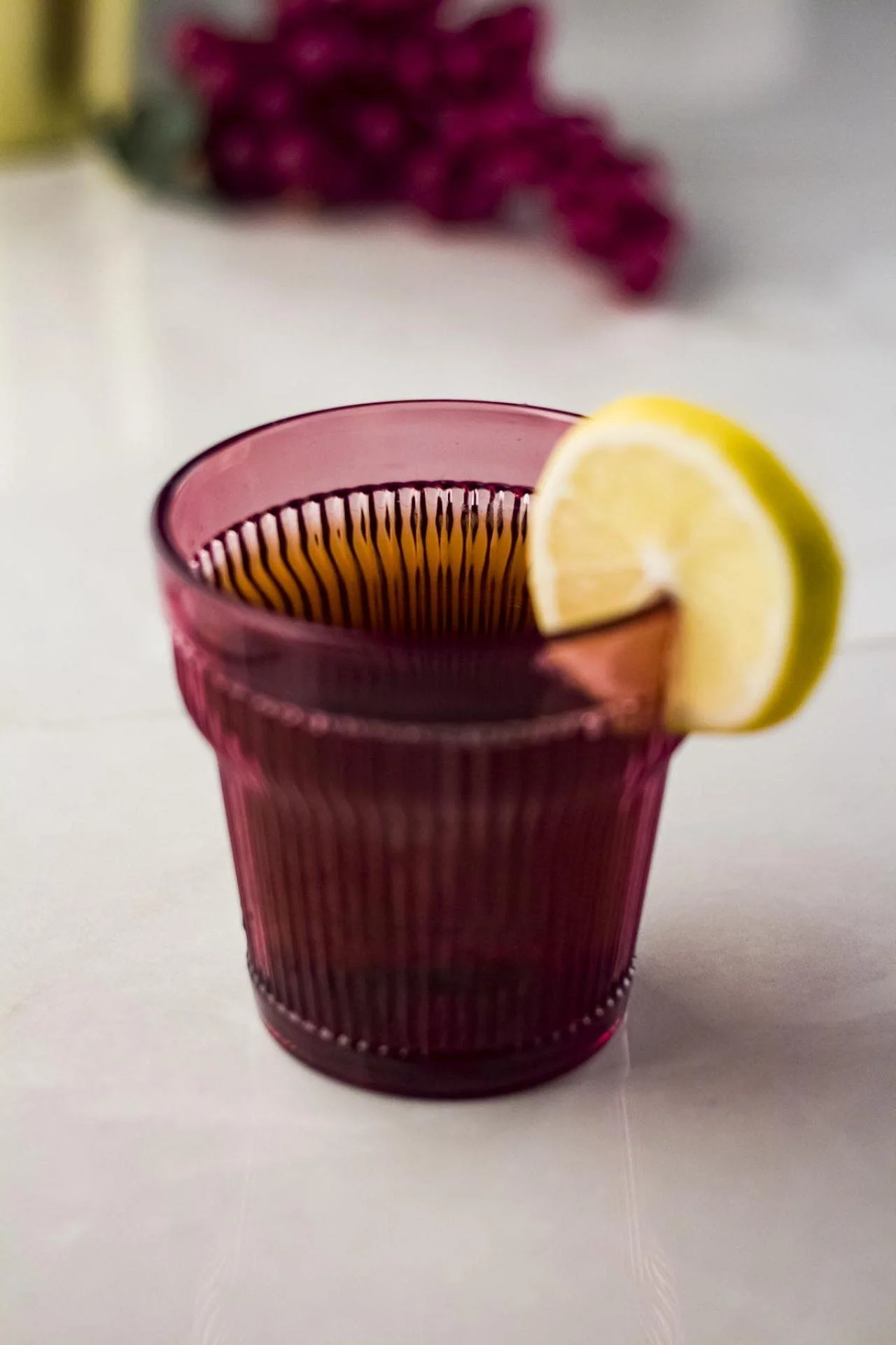 Akrilik Mürdüm Tekli Kısa Bardak & Su Meşrubat Kahve Yanı Bardağı 300 ml ( Cam Değildir ) görsel 2