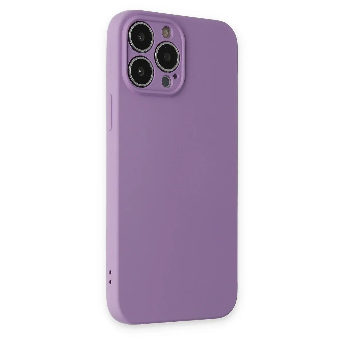 Apple İphone 13 Pro Kılıf Nano İçi Kadife Silikon - Koyu Lila görsel 2