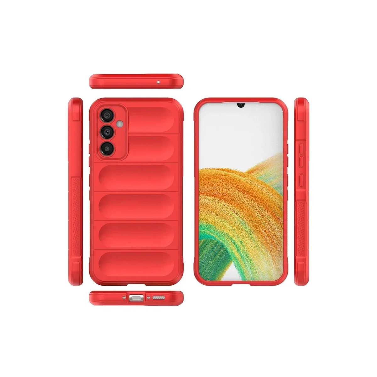 Samsung Galaxy A05S Kılıf Optimum Silikon - Kırmızı görsel 2