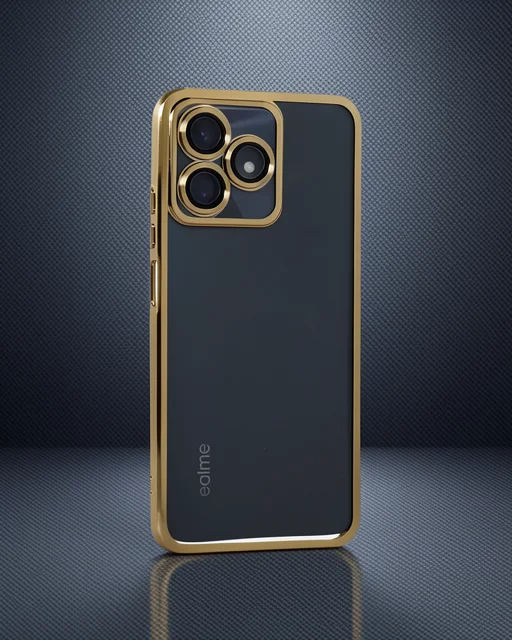 Realme C53 Kılıf Razer Lensli Silikon - Gold