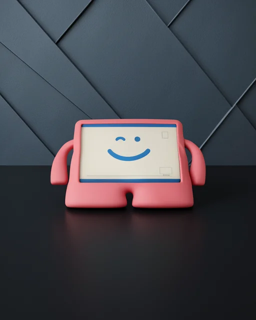 Samsung Galaxy Tab A9 Plus Kılıf Karakter Tablet Silikon - Açık Pembe