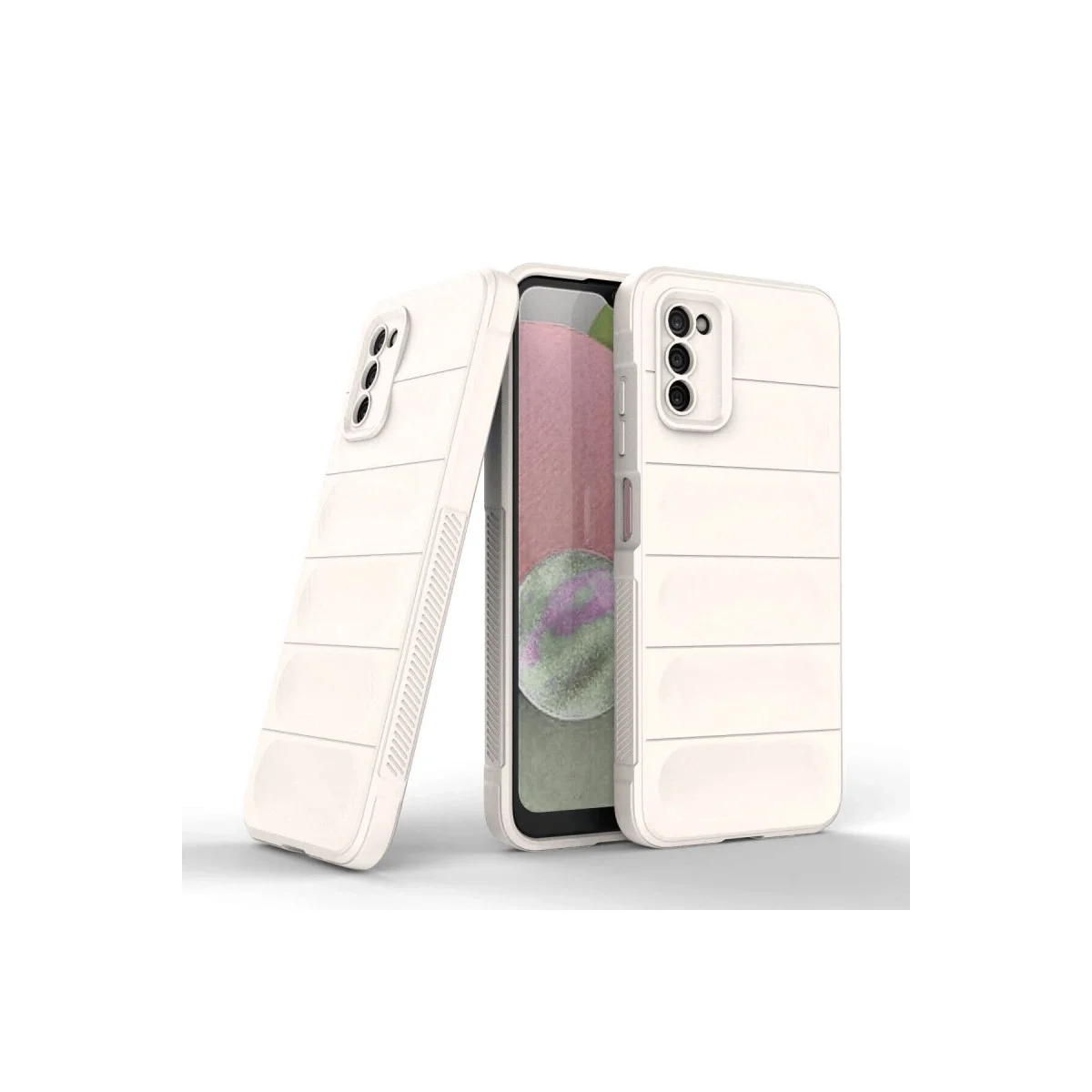 Samsung Galaxy A03s Kılıf Optimum Silikon - Krem görsel 2