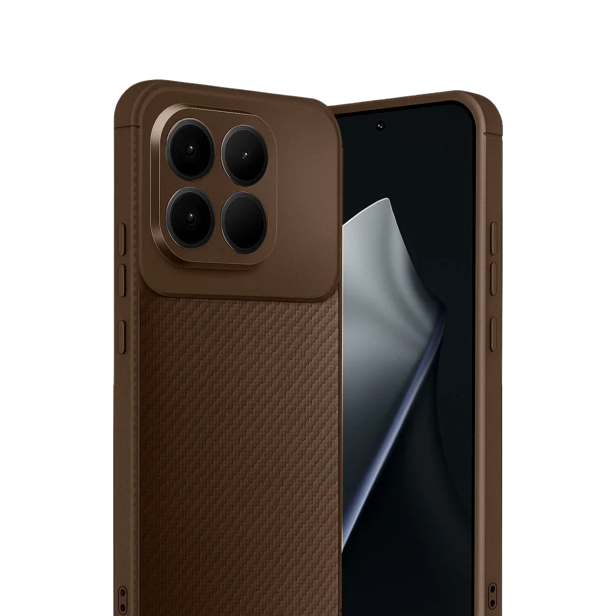 Xiaomi Mi 15T Auto Focus Karbon Kapak - Kahverengi görsel 2