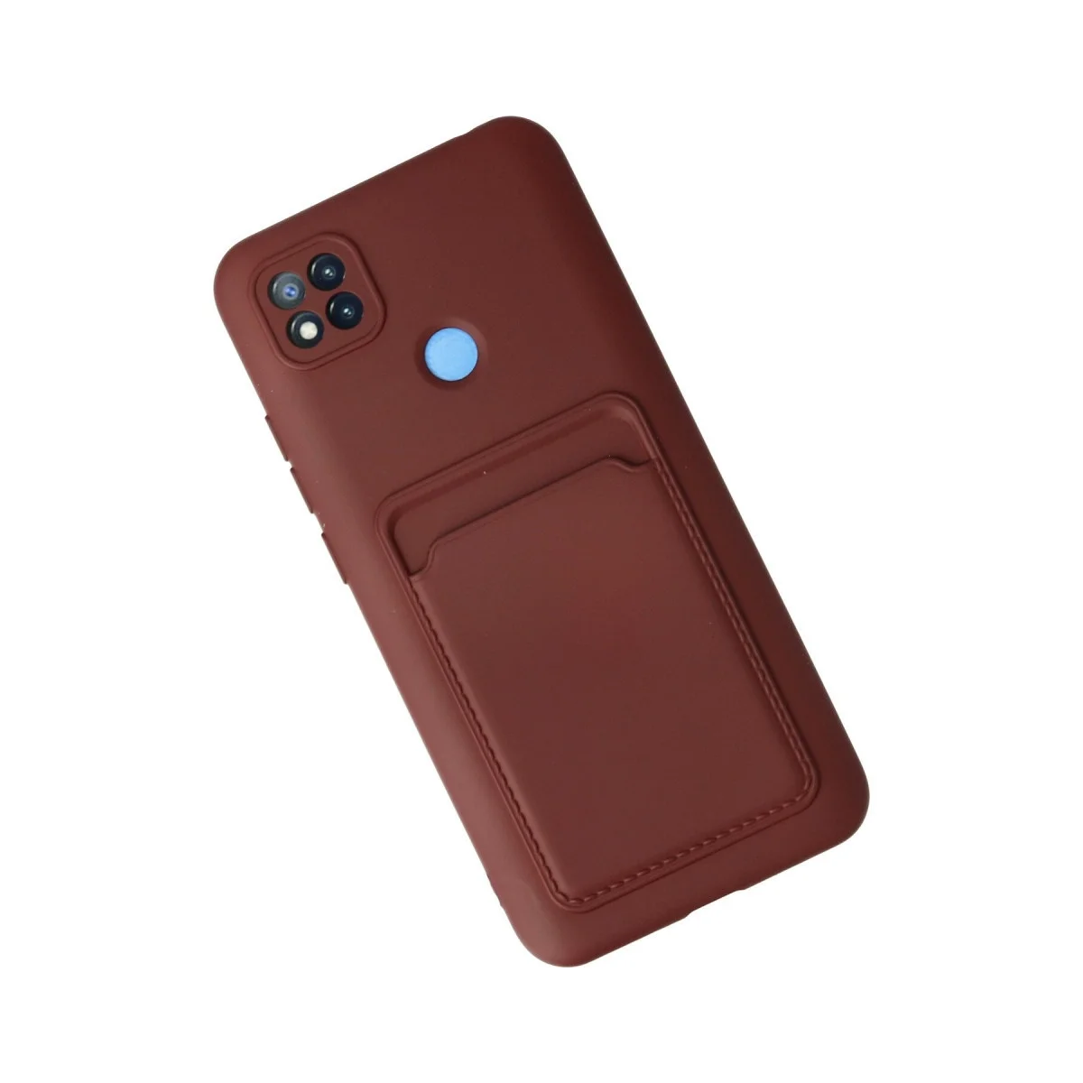 Xiaomi Redmi 9c Kılıf Kelvin Kartvizitli Silikon - Bordo görsel 3