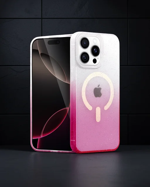 Apple İphone 14 Pro Max Pummel Shiny Magsafe Kapak - Pembe