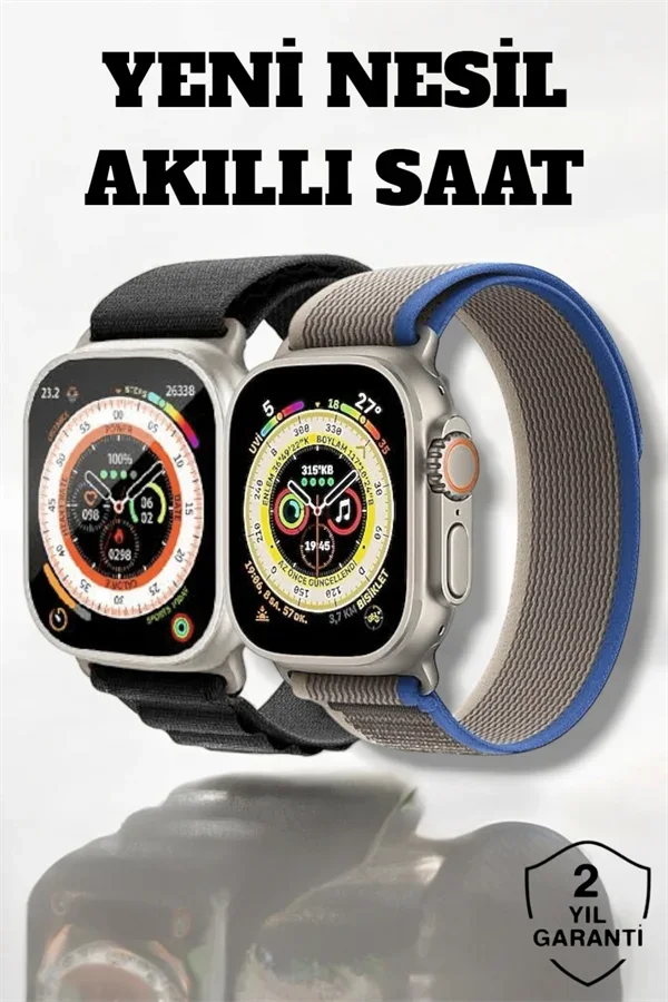 49MM Ekranlı, Kan Basıncı ve Adımsayar Özellikli Bluetooth Akıllı Saat görsel 2