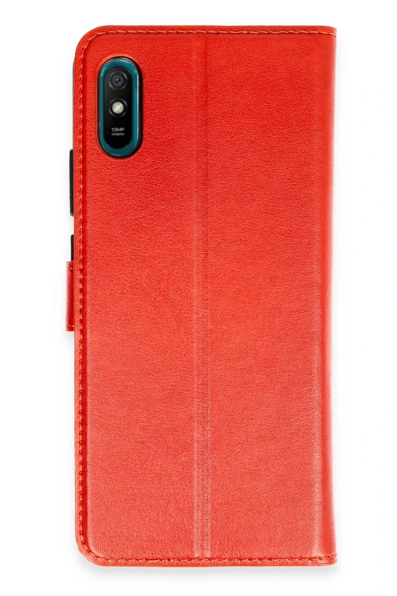 Xiaomi Redmi 9A Kılıf Trend S Plus Kapaklı Kılıf - Kırmızı