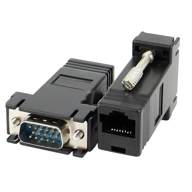 PM-6859 VGA to RJ45 Cat5/Cat6/Cat7 ni Extender Uzatıcı Adaptör