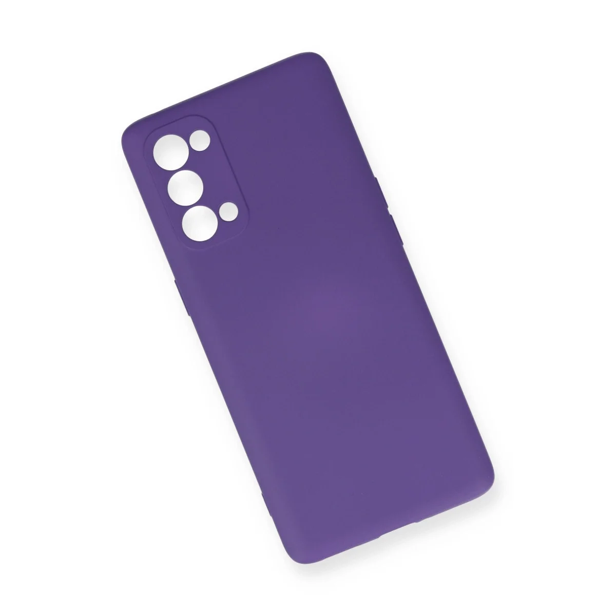 Oppo Reno 5 Pro Kılıf Nano İçi Kadife Silikon - Mor görsel 3