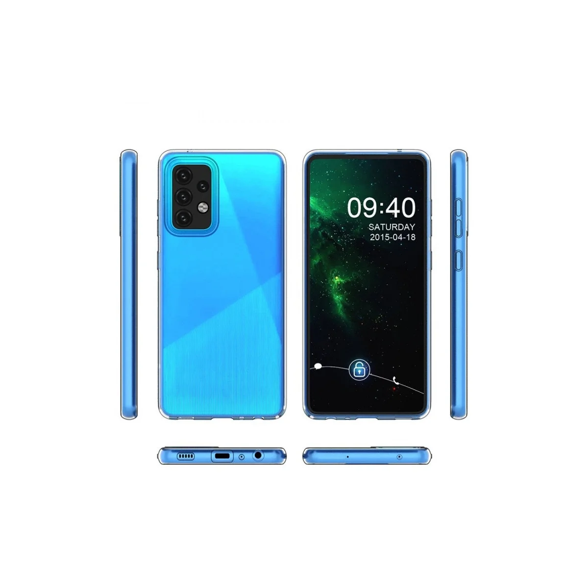 Samsung Galaxy A02s Kılıf Lüx Şeffaf Silikon görsel 2