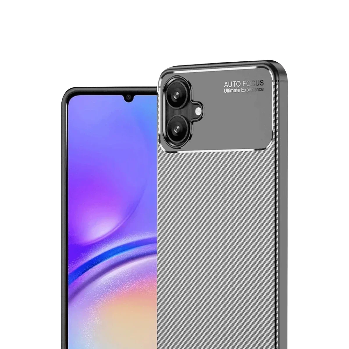 Samsung Galaxy A06 Kılıf Auto Focus Karbon Kapak - Gri görsel 3