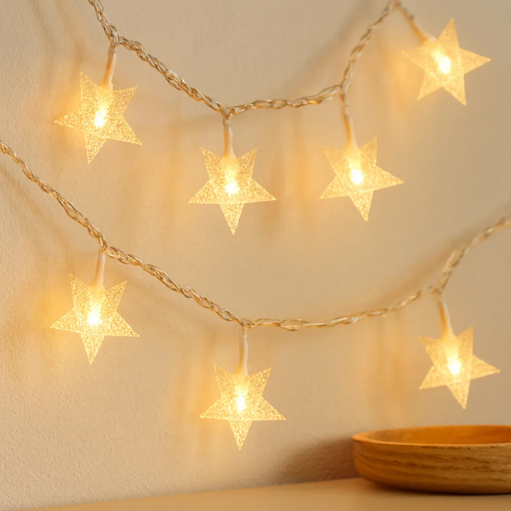 5m LED Yıldız Işık Zinciri - Gün Işığı, Fişli