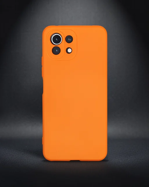 Xiaomi Mi 11 Lite Kılıf Nano İçi Kadife Silikon - Turuncu
