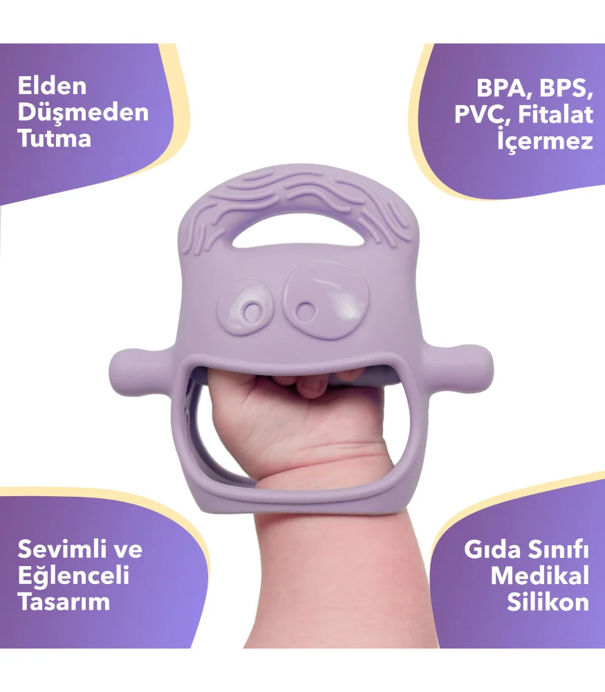 Mochi Diş Kaşıyıcı Lila görsel 4