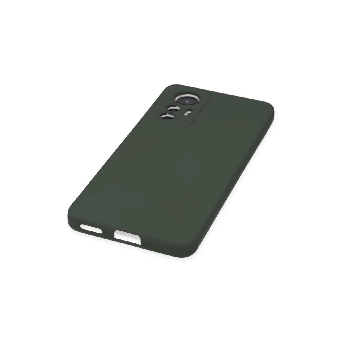 Xiaomi Mi 12 Lite Kılıf Nano İçi Kadife Silikon - Koyu Yeşil görsel 5