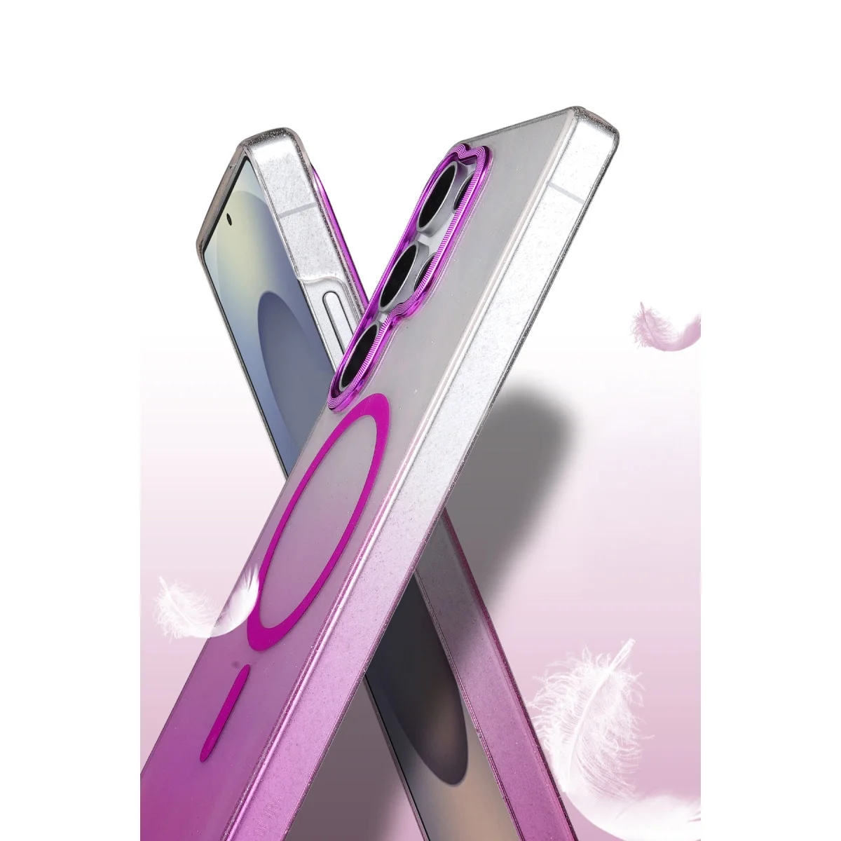 Samsung Galaxy S23 Ultra Glossy Magsafe Kapak - Siyah görsel 3