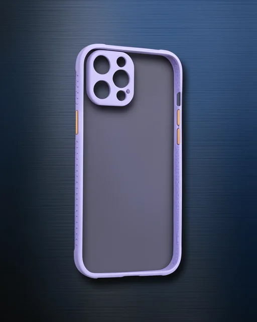 Apple İphone 12 Kılıf Miami Şeffaf Silikon - Açık Mor