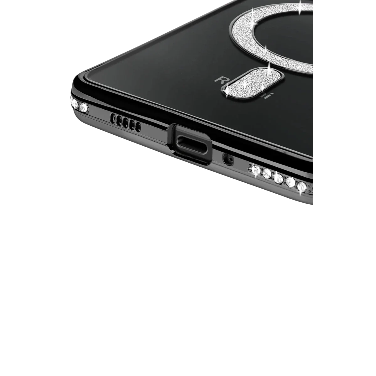 Xiaomi Redmi 14C Joke Simli Magneticsafe Kılıf - Siyah görsel 3