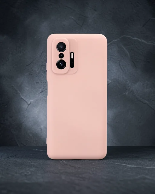 Xiaomi Mi 11t Pro Kılıf Nano İçi Kadife Silikon - Pudra