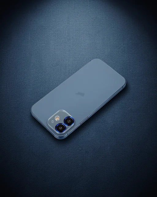 Apple İphone 12 Metal Kamera Lens Koruma Cam - Mavi