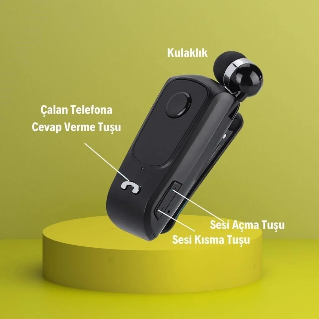 Telefon Bağlantılı Makaralı Kulaklıklı Bluetooth Kulaklık görsel 3