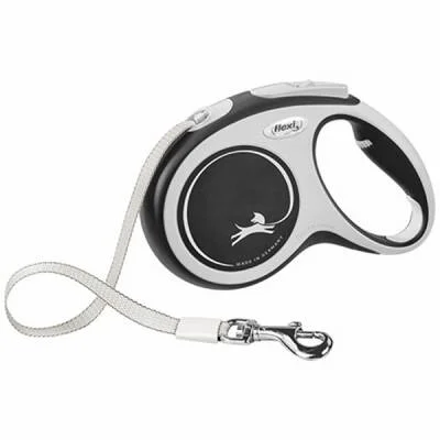 New Comfort Otomatik Şerit Köpek Gezdirme Tasması Medium 5 Mt Siyah