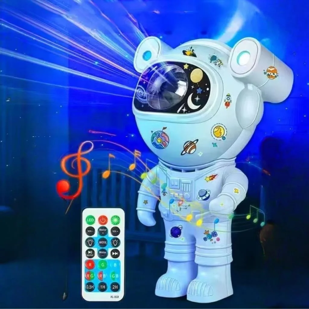 Stickerlı,Kumandalı ASTRONOT Model Gece Lambası görsel 4