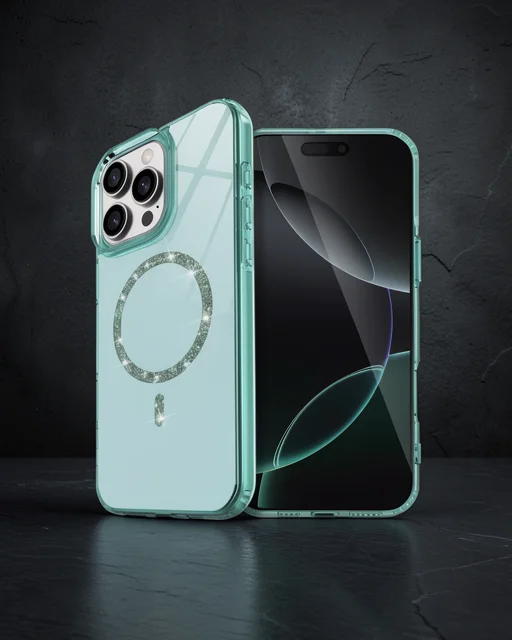 Apple İphone 16 Pro Max Live Diamond Magsafe Kapak - Yeşil