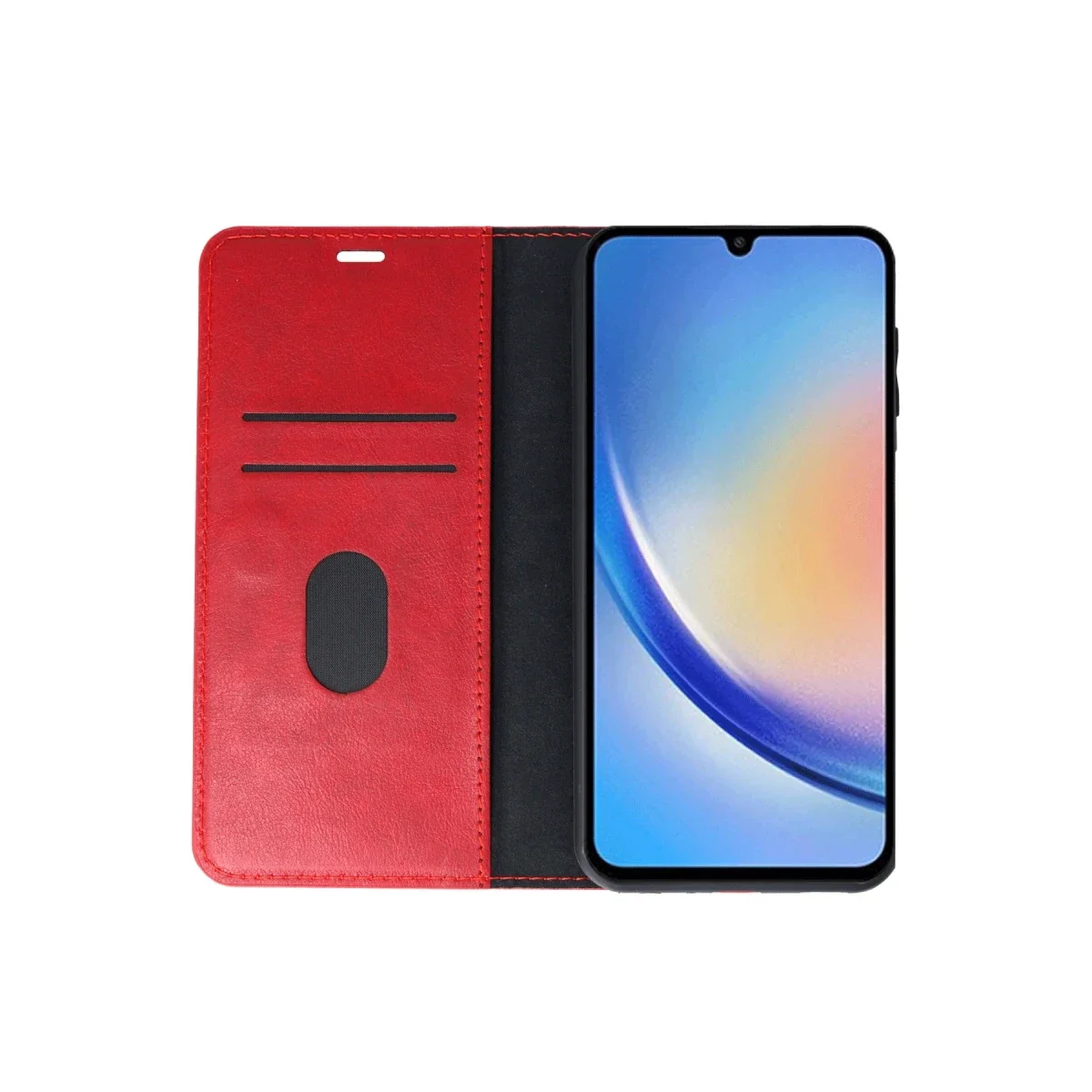 Samsung Galaxy A24 4G Kılıf Trend S Plus Kapaklı Kılıf - Kırmızı görsel 4