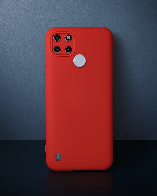 Realme C25y Kılıf Nano İçi Kadife Silikon - Kırmızı