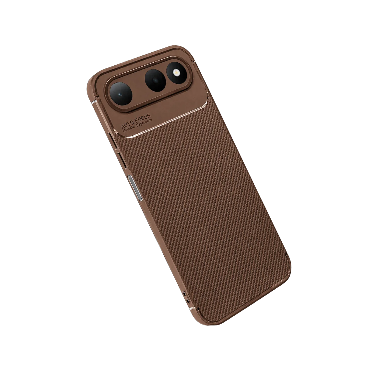 Tecno Spark 50 5G Auto Focus Karbon Kapak - Kahverengi görsel 2